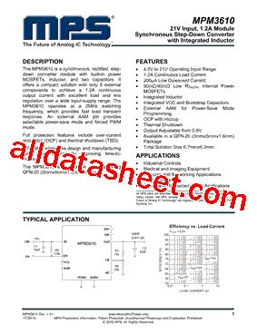 The Comprehensive Guide to the MPM3610GQV-Z: Empowering Your Power Designs