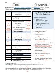 The Congress At Work Worksheet Answers Kindle Editon