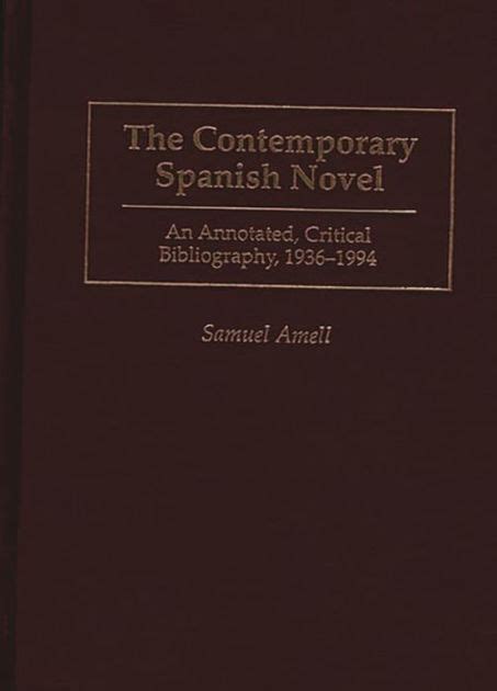 The Contemporary Spanish Novel An Annotated PDF