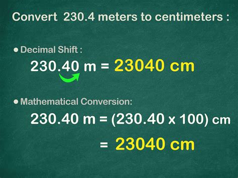 The Conversion Formula: Meters to Centimeters