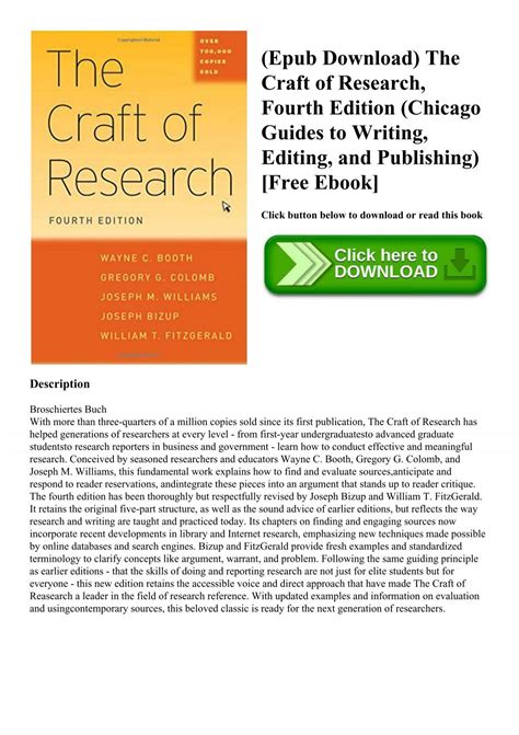 The Craft of Research Chicago Guides to Writing Editing and Publishing Reader