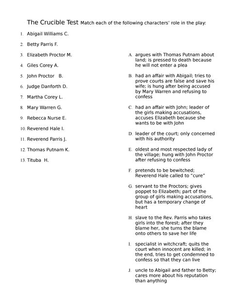 The Crucible Answer Key Epub