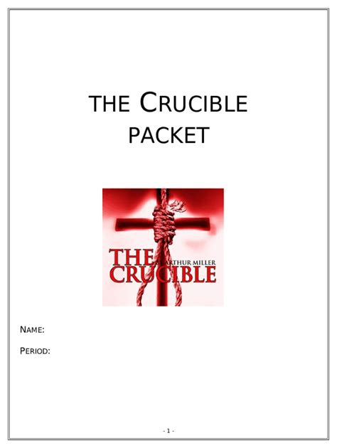 The Crucible Packet Answer Key PDF