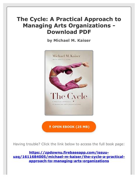 The Cycle A Practical Approach to Managing Arts Organizations Epub