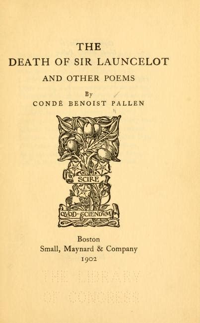 The Death of Sir Launcelot And Other Poems... Doc