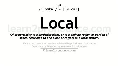 The Definition of "Local"