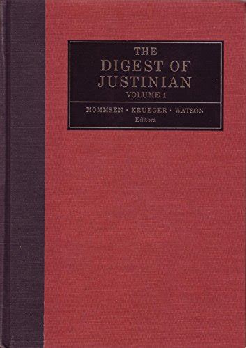 The Digest of Justinian 4 Volume Set English and Latin Edition Kindle Editon