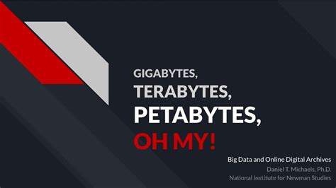 The Digital Data Deluge: Gigabytes to Petabytes