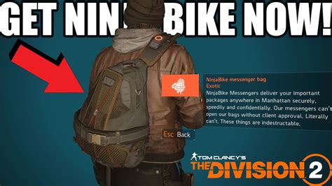 The Division 2 Ninja Backpack: A Comprehensive Guide to Concealment, Mobility, and Tactics