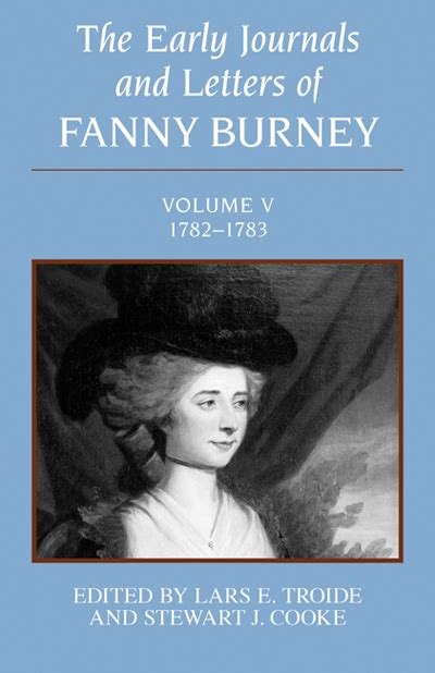 The Early Journals and Letters of Fanny Burney Volume V 1782-1783 Epub