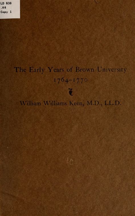 The Early Years: 1764-1899