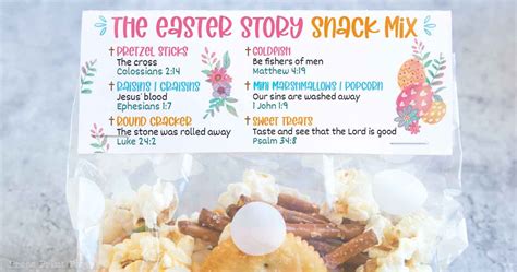 The Easter Story Snack Mix Free Printable