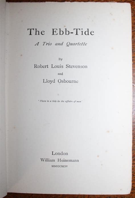 The Ebb Tide a Trio Quartette Classic Reprint Doc
