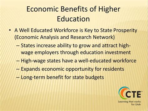 The Economic Benefits of Higher Education