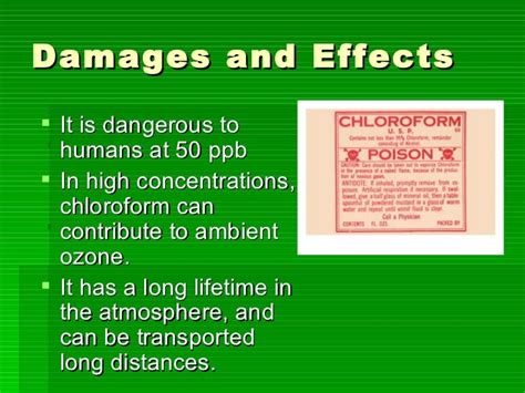 The Effects of Chloroform on the Human Body