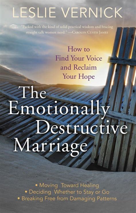 The Emotionally Destructive Marriage How to Find Your Voice and Reclaim Your Hope Reader