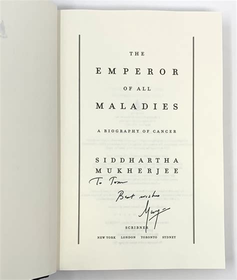 The Emperor of All Maladies Signed Edition Reader