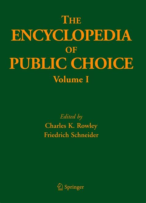 The Encyclopedia of Public Choice Corrected 2nd Printing Doc
