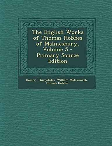 The English Works Of Thomas Hobbes Of Malmesbury Volume 5 Epub