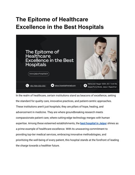 The Epitome of Healthcare Excellence: Discover the Finest Health Medical Centre