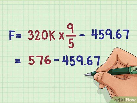 The Equation: °K = (°F + 459.67) x 5/9