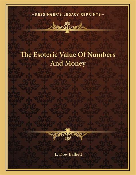 The Esoteric Value of Numbers and Money PDF