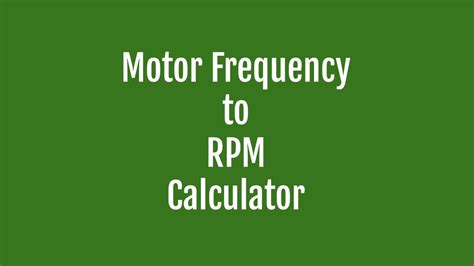 The Essence of RPM to Frequency Conversion