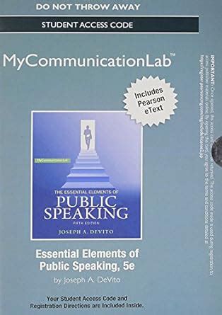 The Essential Elements of Public Speaking 5th Edition Mycommunicationlab Doc