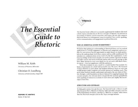 The Essential Guide To Rhetoric Ebook Epub