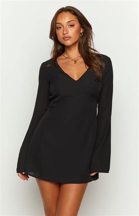 The Essential Piece: Long Sleeve Black Mini Dress