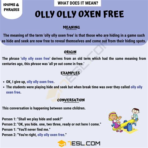 The Etymology of "Olly Olly Oxen Free"