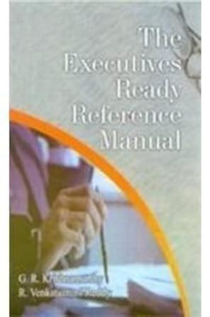 The Executives Ready Reference Manual In Finance Reader