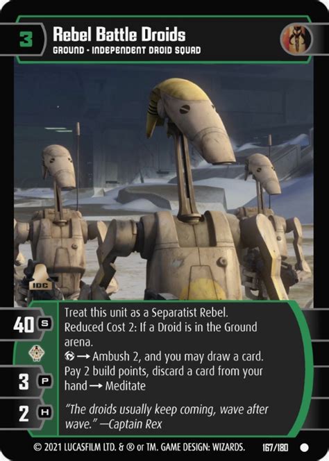 The Force is Strong with Battle Droid Cards