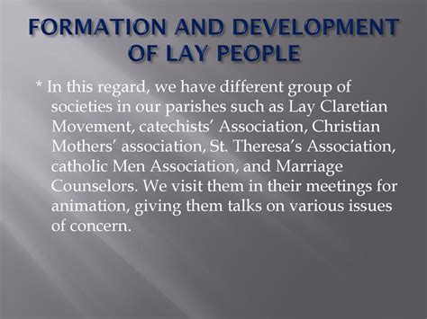 The Formation of Lay Catechists The Profile of Lay Catechists Based Upon an Empirical Study of the PDF