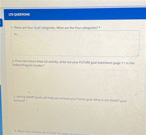 The Four Goal Categories