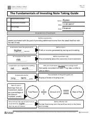 The Fundamentals Of Investing Note Taking Guide Answers Doc