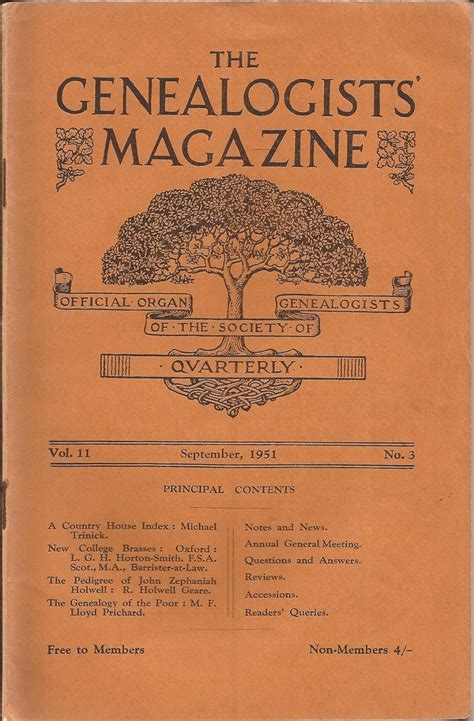 The Genealogists Magazine - Vol 14 No 3. September 1962 Ebook PDF