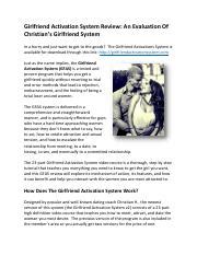 The Girlfriend Activation System Pdf Doc