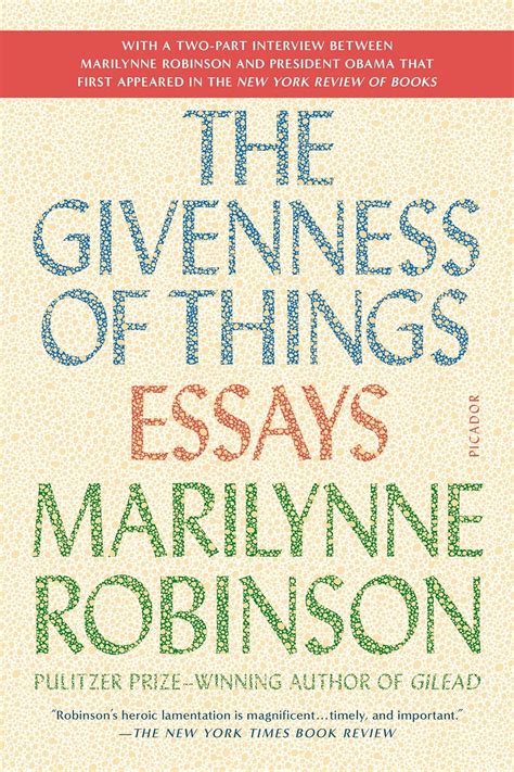 The Givenness of Things Essays Epub