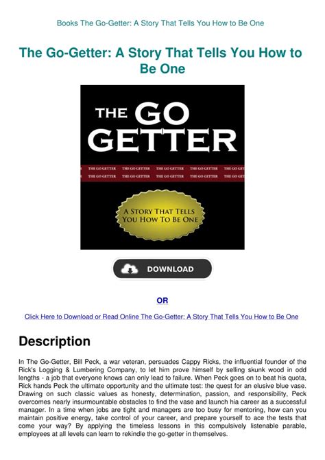 The Go-Getter A Story That Tells You How To Be One PDF