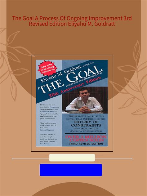 The Goal: A Process of Ongoing Improvement - Revised 3rd Edition Ebook PDF