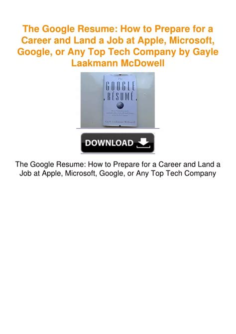 The Google Resume How to Prepare for a Career and Land a Job at Apple Kindle Editon