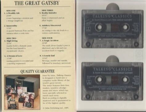 The Great Gatsby Audio Cassette Set 2 Cassettes Cambridge Literature Reader