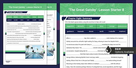 The Great Gatsby Lesson 5 Handout 8 Answers Kindle Editon