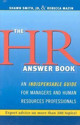 The HR Answer Book An Indispensable Guide for Managers and Human Resources Professionals Epub