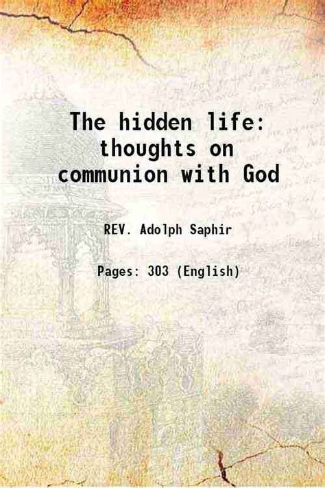 The Hidden Life Thoughts on Communion with God Epub