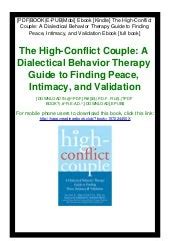 The High-Conflict Couple: A Dialectical Behavior Therapy Guide t Ebook PDF