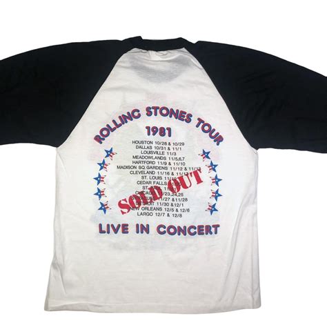 The History of Stones Tour Shirts