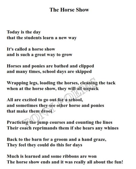 The Horse Fair Poems Reader