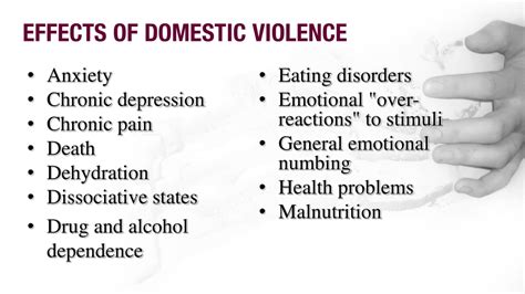 The Impact of Domestic Violence